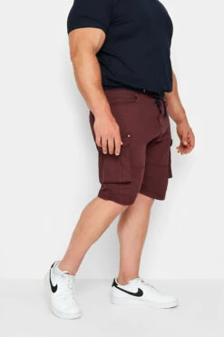 KAM Big & Tall Burgundy Red Stretch Shorts