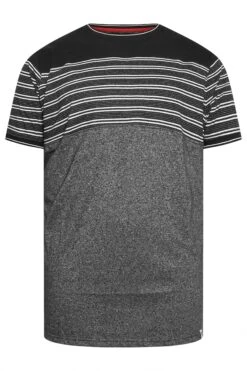 D555 Big & Tall Black Stripe Print T-Shirt 5 D555 Big & Tall Black Stripe Print T-Shirt -Menswear Mode Sales Store 3661b74e f0a0 45 208402 X