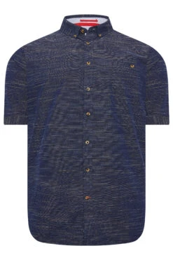 D555 Big & Tall Navy Blue Textured Shirt -Menswear Mode Sales Store 37e37683 92c1 46 207621 X