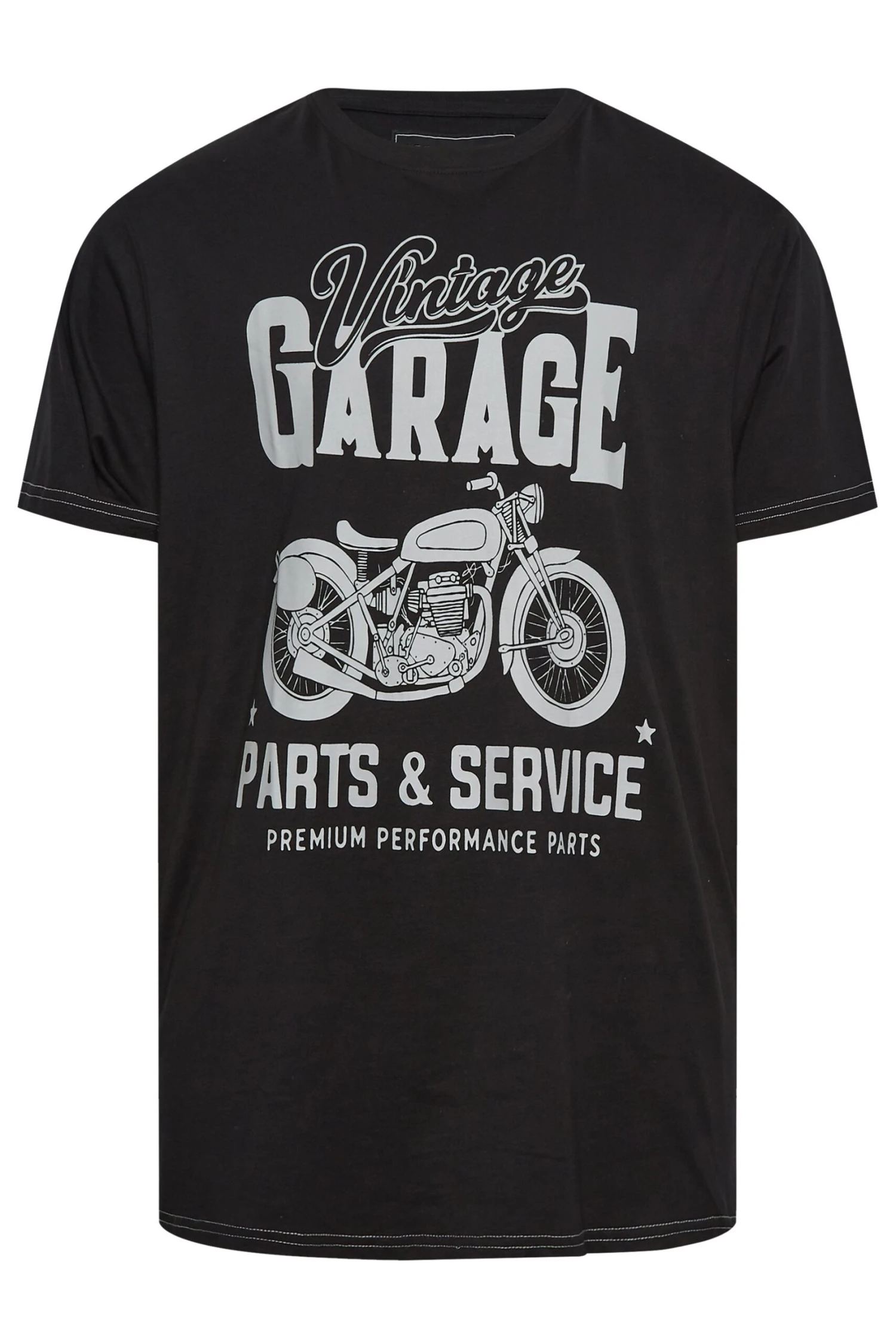 KAM Big & Tall Black Vintage Garage Motorcycle T-Shirt 3 KAM Big & Tall Black Vintage Garage Motorcycle T-Shirt - Image 3