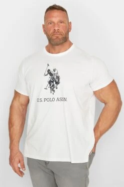 U.S. POLO ASSN. Big & Tall White Rider Logo T-Shirt