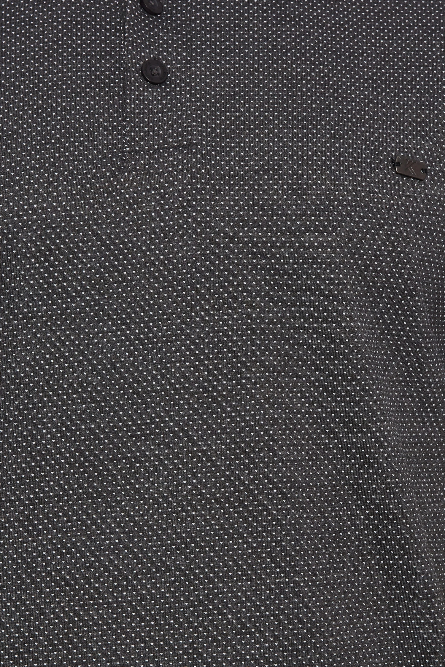 KAM Big & Tall Charcoal Grey Polka Dot Polo Shirt 2 KAM Big & Tall Charcoal Grey Polka Dot Polo Shirt - Image 2