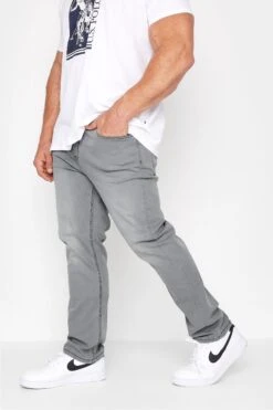 BadRhino Big & Tall Grey Stretch Jeans