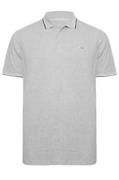 BadRhino Big & Tall Grey Marl Tipped Core Polo Shirt -Menswear Mode Sales Store 3bccfc0b 71a1 4f 203794 XR