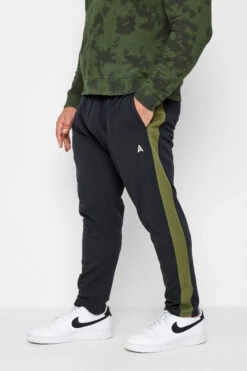STUDIO A Big & Tall Black & Green Joggers