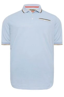 D555 Big & Tall Light Blue Tipped Pocket Polo Shirt 5 D555 Big & Tall Light Blue Tipped Pocket Polo Shirt -Menswear Mode Sales Store 3e1ee411 69f8 4d 207651 X