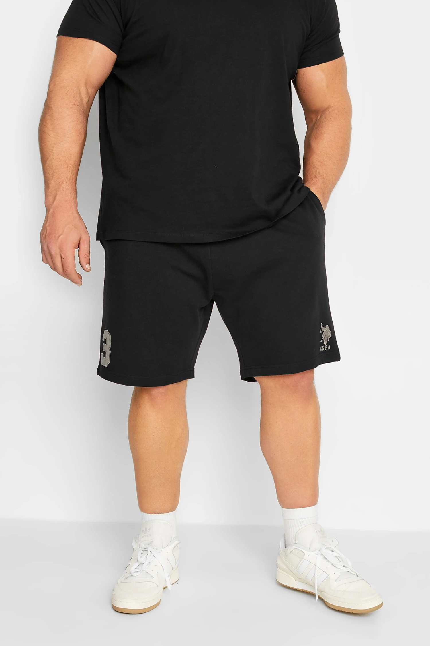 U.S. POLO ASSN. Big & Tall Black Jersey Shorts 1 U.S. POLO ASSN. Big & Tall Black Jersey Shorts