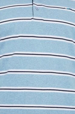 BadRhino Big & Tall Light Blue Stripe Print Polo Shirt 5 BadRhino Big & Tall Light Blue Stripe Print Polo Shirt -Menswear Mode Sales Store 3f3a825c 7add 45 208099 Z