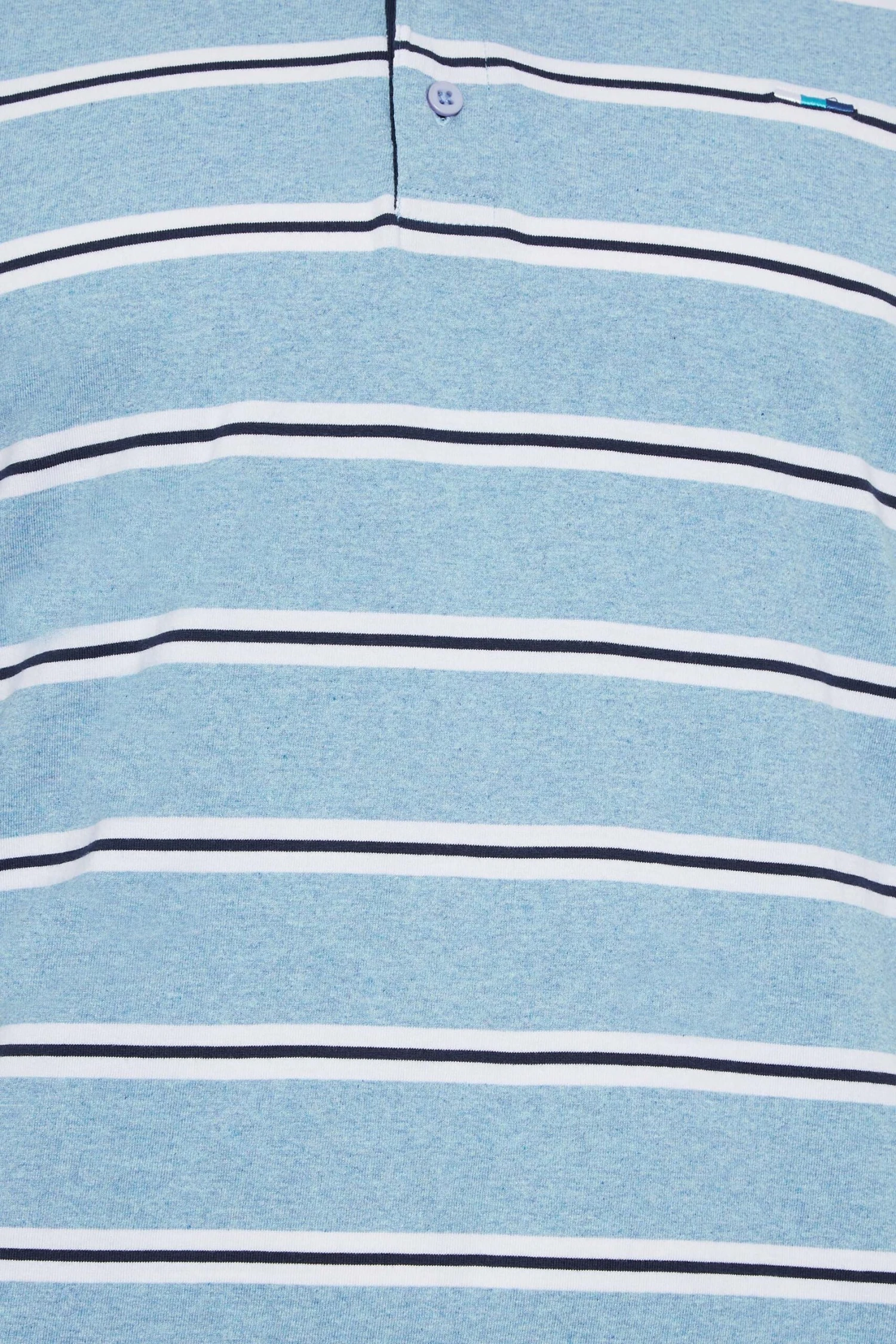 BadRhino Big & Tall Light Blue Stripe Print Polo Shirt 3 BadRhino Big & Tall Light Blue Stripe Print Polo Shirt - Image 3