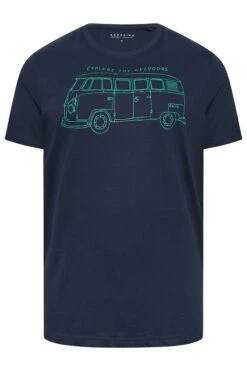 BadRhino Big & Tall Navy Blue 'Explore The Outdoors' Graphic Print T-Shirt -Menswear Mode Sales Store 40c79ab8 2f8a 4f 207982 X