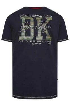 D555 Big & Tall Navy Blue Brooklyn Camo T-Shirt -Menswear Mode Sales Store 41104d3e ce37 43 208396 X