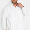 D555 Big & Tall White Long Sleeve Oxford Shirt