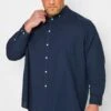 JACK & JONES Big & Tall Navy Blue Oxford Shirt