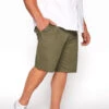BadRhino Big & Tall Khaki Green Stretch Chino Shorts
