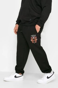 BadRhino Big & Tall Black 'Fearless & Ferocious' Joggers