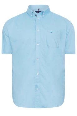 BadRhino Big & Tall Light Blue Short Sleeve Oxford Shirt 5 BadRhino Big & Tall Light Blue Short Sleeve Oxford Shirt -Menswear Mode Sales Store 44d517b8 7129 4c 203803 XR