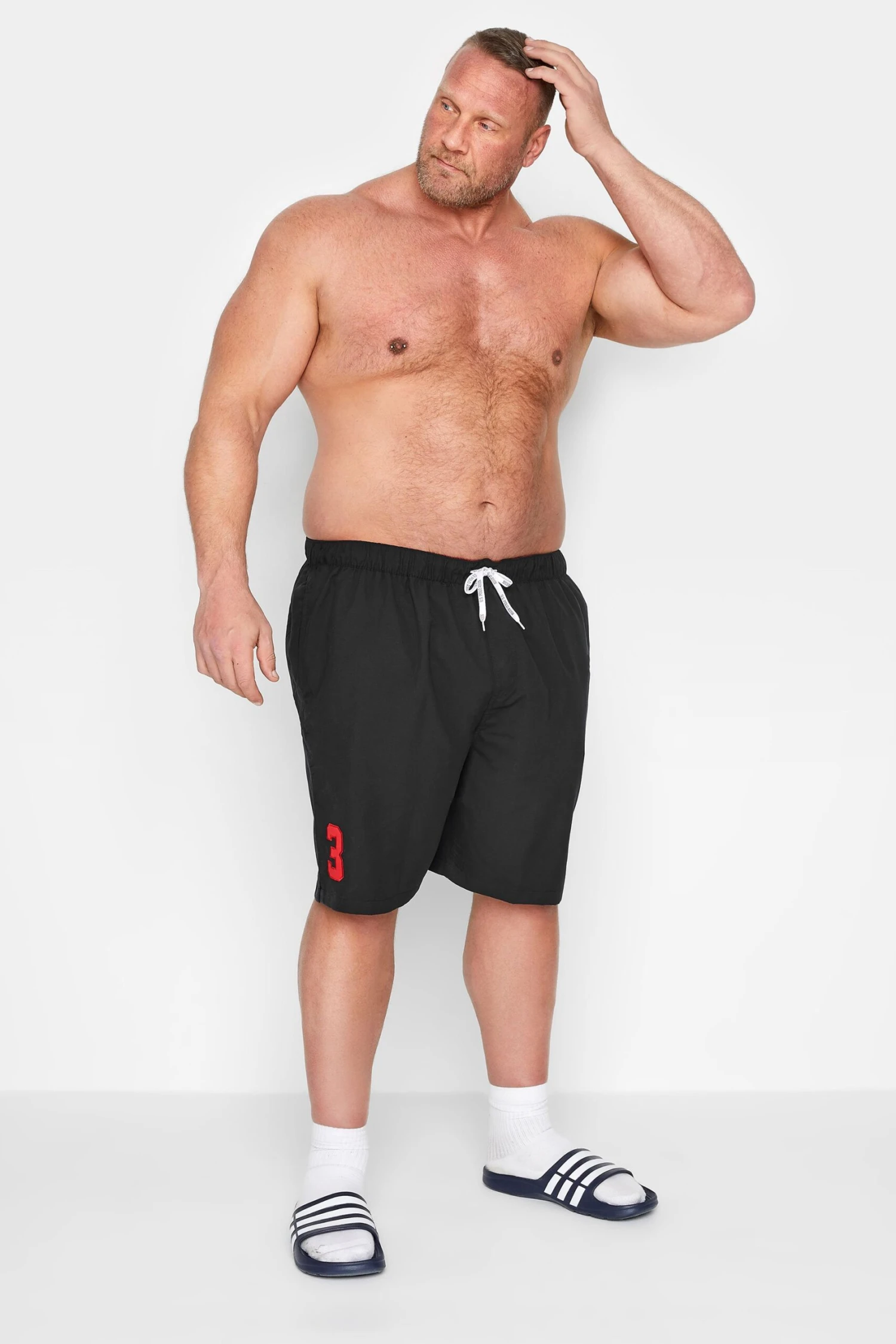 U.S. POLO ASSN. Big & Tall Black Player 3 Swim Shorts 2 U.S. POLO ASSN. Big & Tall Black Player 3 Swim Shorts - Image 2