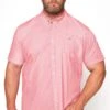 BadRhino Big & Tall Pink Short Sleeve Oxford Shirt