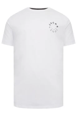JACK & JONES Big & Tall White Crew Neck Logo T-Shirt 5 JACK & JONES Big & Tall White Crew Neck Logo T-Shirt -Menswear Mode Sales Store 467f54e0 09e4 46 208318 X