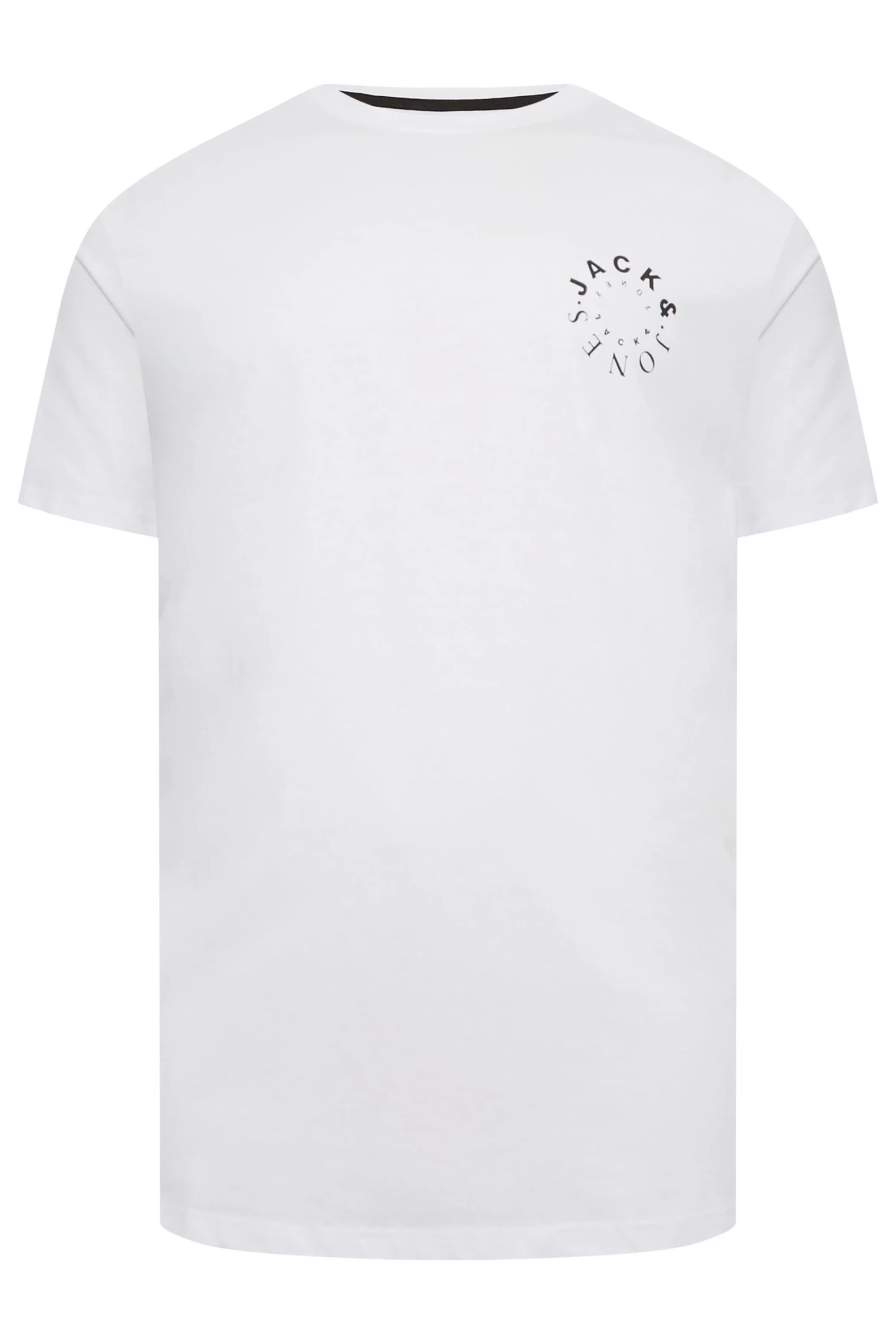 JACK & JONES Big & Tall White Crew Neck Logo T-Shirt 3 JACK & JONES Big & Tall White Crew Neck Logo T-Shirt - Image 3