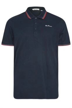 BEN SHERMAN Big & Tall Navy Blue Tipped Polo Shirt -Menswear Mode Sales Store 46a3ffd4 9548 40 206026 XR