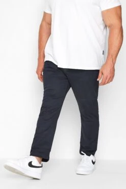 KAM Big & Tall Navy Blue Chino Trousers