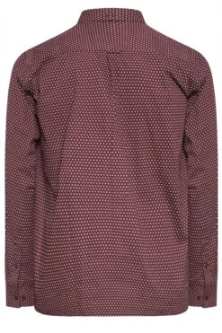 BadRhino Big & Tall Burgundy Red Dobby Poplin Long Sleeve Shirt -Menswear Mode Sales Store 471d93ee 437e 4c 208708 Y