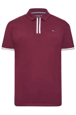 BadRhino Big & Tall Burgundy Red Jersey Zip Polo Shirt 5 BadRhino Big & Tall Burgundy Red Jersey Zip Polo Shirt -Menswear Mode Sales Store 47a6f3a0 7fbc 4c 207660 XR