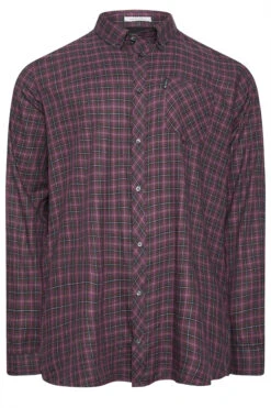 Ben Sherman Red Tartan Check Print Long Sleeve Shirt
