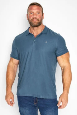FARAH Big & Tall Sky Blue Core Polo Shirt
