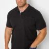 D555 Big & Tall Black Core Polo Shirt