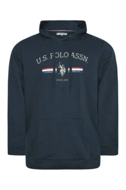 U.S. POLO ASSN. Big & Tall Navy Blue Stripe Rider Hoodie -Menswear Mode Sales Store 49ff3f2c be4f 4e 206355 X