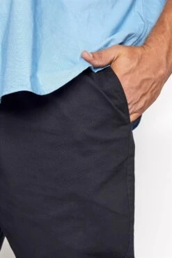 BadRhino Big & Tall Navy Blue Elasticated Waist Chinos -Menswear Mode Sales Store 4a7d003d 66df 49 204916 D