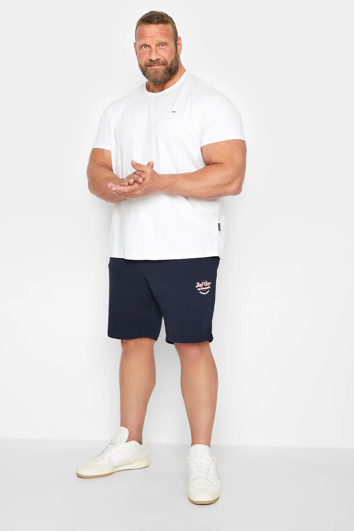 JACK & JONES Big & Tall Navy Blue Jogger Shorts 2 JACK & JONES Big & Tall Navy Blue Jogger Shorts - Image 2