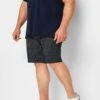 BadRhino Big & Tall Navy Blue Diamond Print Stretch Chino Shorts