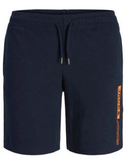JACK & JONES Big & Tall Navy Blue Logo Jogger Shorts -Menswear Mode Sales Store 4d06bd3b cd27 49 207345 X