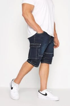 KAM Big & Tall Dark Blue Denim Shorts