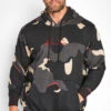 JACK & JONES Big & Tall Black Camo 'Nine Zero' Hoodie