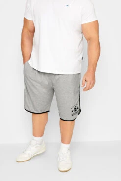 KAM Big & Tall Light Grey Gym Shorts
