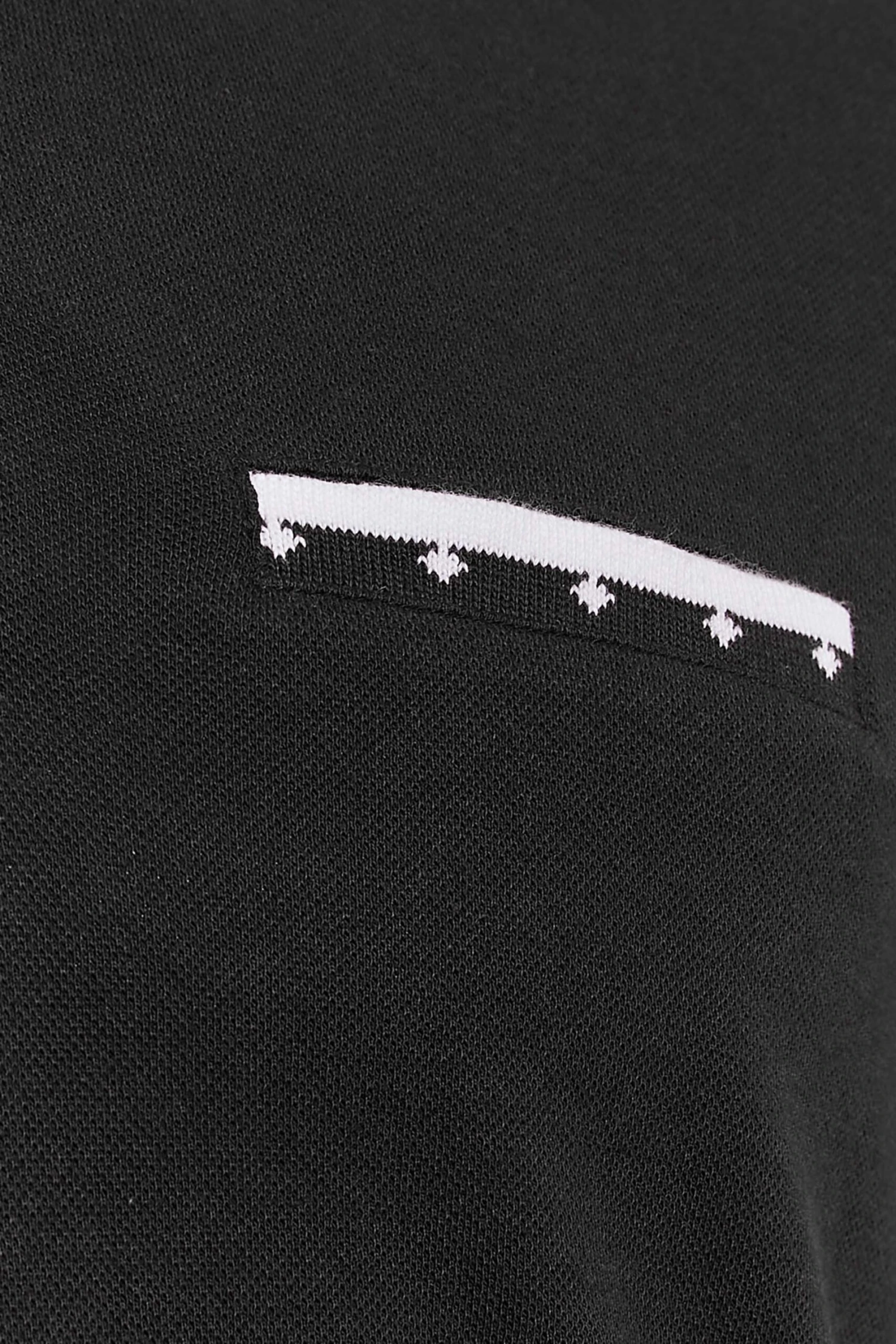 BadRhino Big & Tall Black Jacquard Collar Pocket Polo Shirt 2 BadRhino Big & Tall Black Jacquard Collar Pocket Polo Shirt - Image 2