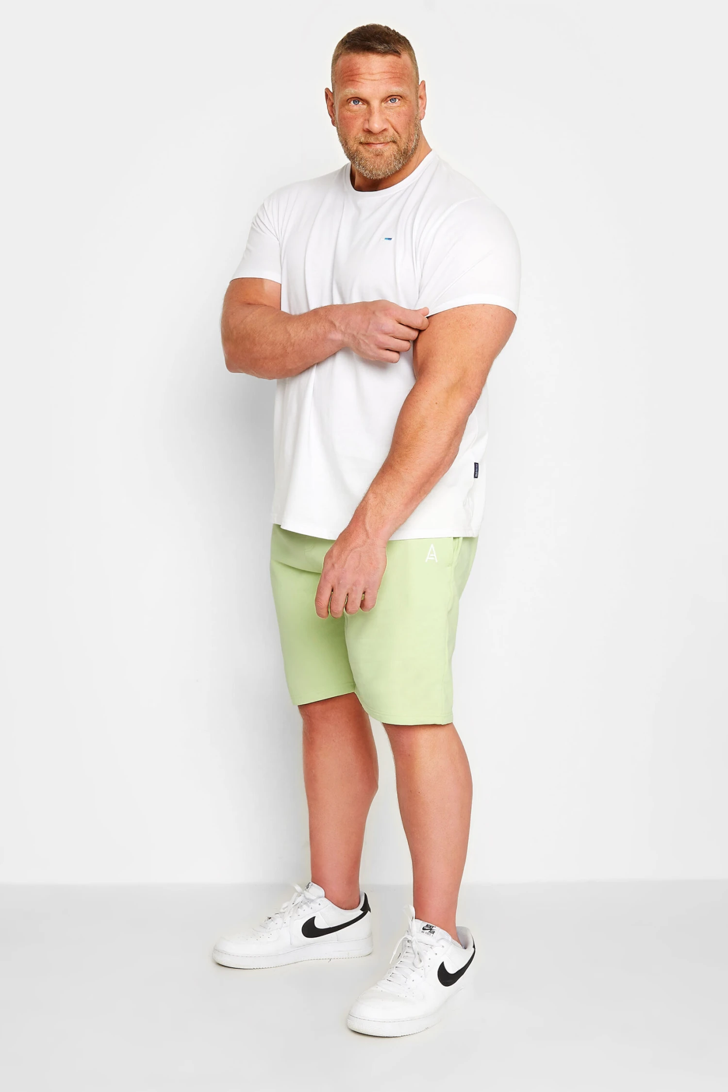 STUDIO A Big & Tall Green Jogger Shorts 2 STUDIO A Big & Tall Green Jogger Shorts - Image 2