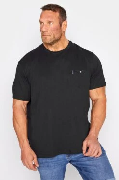 BEN SHERMAN Big & Tall Black Signature Pocket T-Shirt