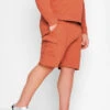 STUDIO A Big & Tall Orange Cargo Jogger Shorts