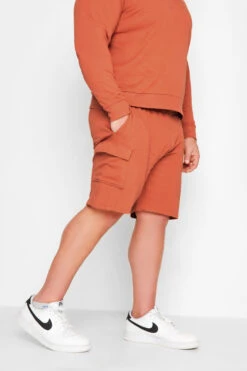 STUDIO A Big & Tall Orange Cargo Jogger Shorts