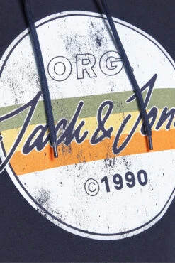 JACK & JONES Big & Tall Navy Blue Brady Hoodie 5 JACK & JONES Big & Tall Navy Blue Brady Hoodie -Menswear Mode Sales Store 5479bbd9 89a4 43 205871 D