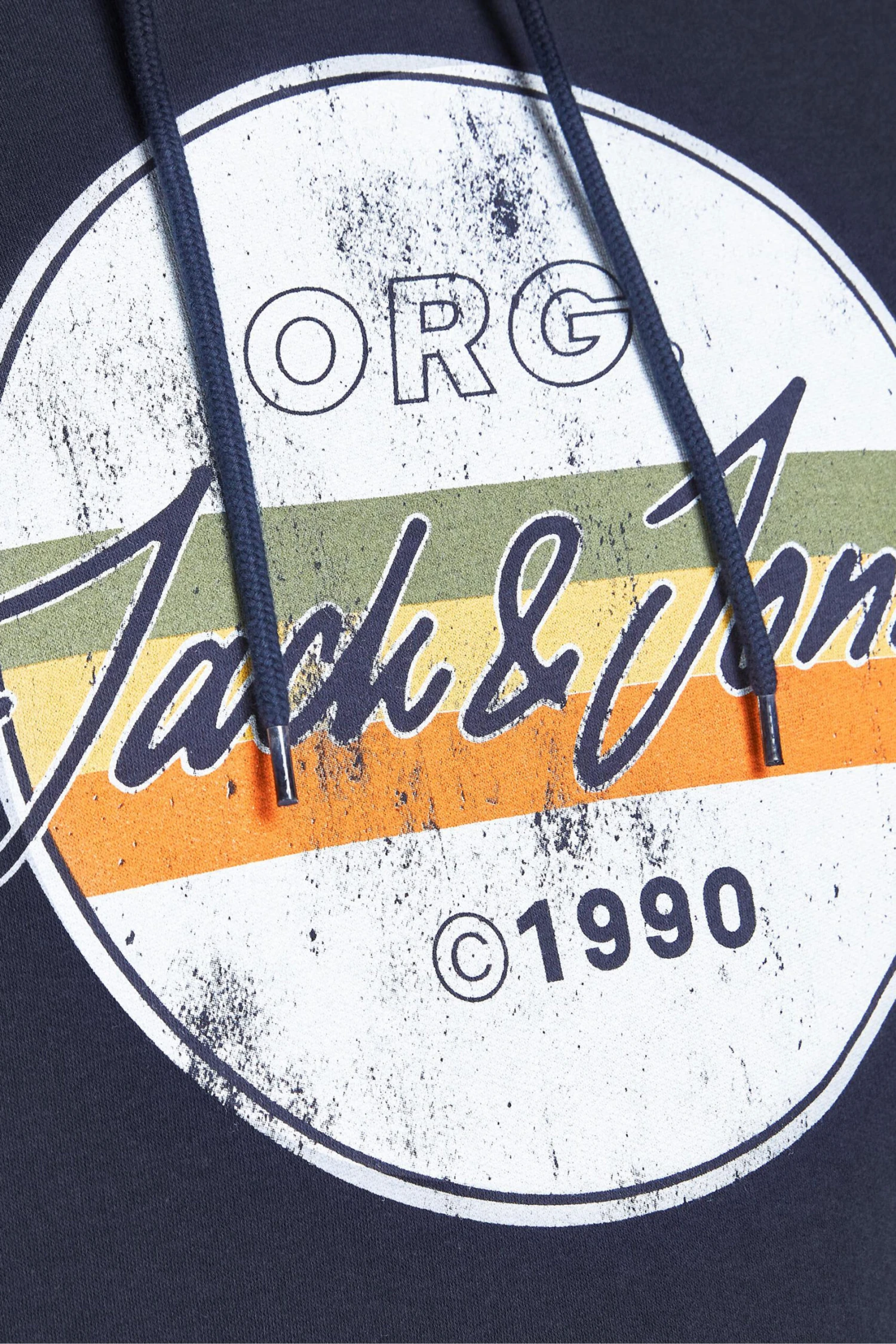 JACK & JONES Big & Tall Navy Blue Brady Hoodie 3 JACK & JONES Big & Tall Navy Blue Brady Hoodie - Image 3