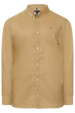 BadRhino Big & Tall Brown Ice Coffee Long Sleeve Oxford Shirt -Menswear Mode Sales Store 5484d59f 1af1 40 207372 X