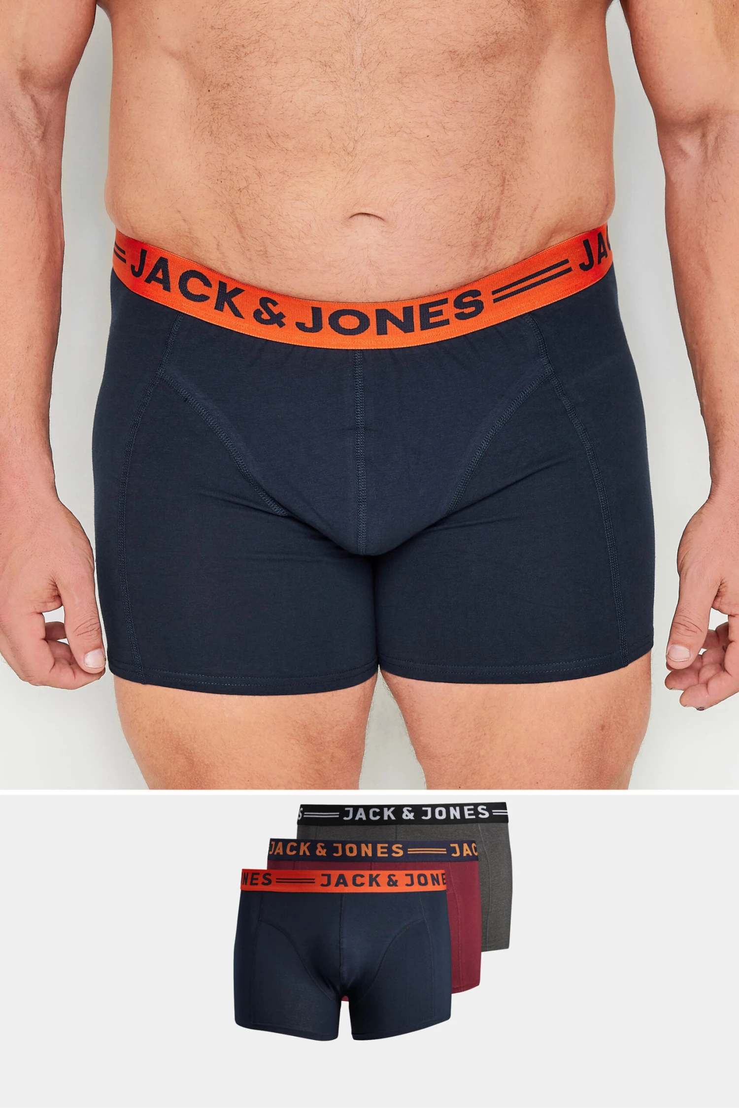JACK & JONES Red 3 Pack Trunks 1 JACK & JONES Red 3 Pack Trunks