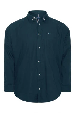 BadRhino Big & Tall Navy Blue Poplin Long Sleeve Shirt -Menswear Mode Sales Store 578544d8 1545 40 203839 F