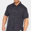 D555 Big & Tall Black Stripe Polo Shirt